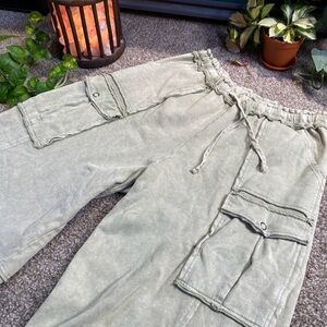 Easel Los Angeles Wide Leg cargo green Comfy Pants